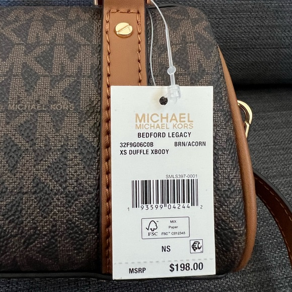 NWT MICHAEL KORS BEDFORD LEGACY EXTRA SMALL DUFFLE CROSSBODY MINI SATCHEL - Picture 10 of 11